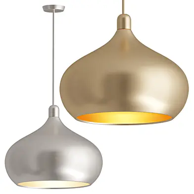 Satin Nickel Modern LED Mini Pendant