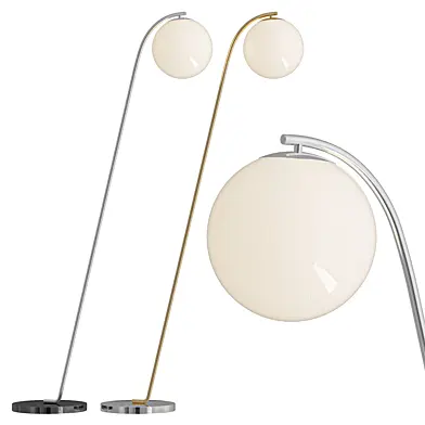 Brushed Nickel and Frost Glass Floor Lamp