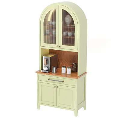 Coffee bar cabinet