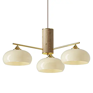 Nova Elliptical Persimmon Chandelier 3 heads