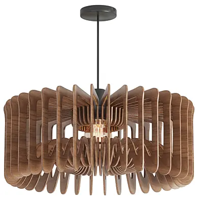 Modern Walnut Pendant Light