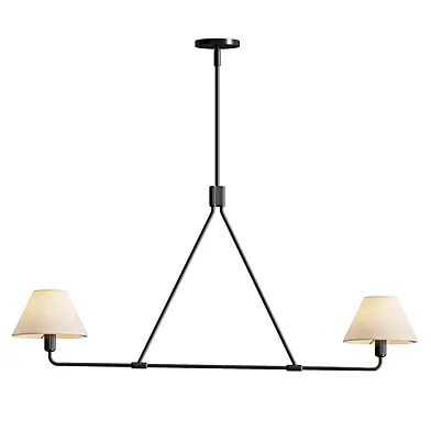 Black Beatrix Chandelier 2 lamps