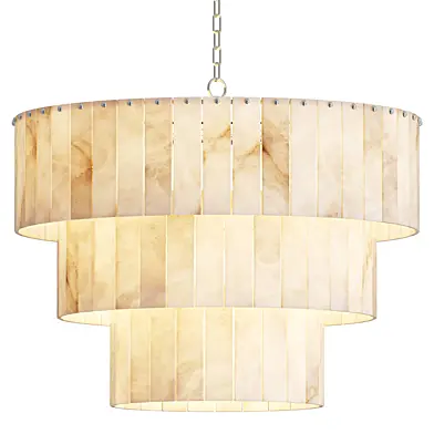 Georgina Alabaster Chandelier in Satin Gold
