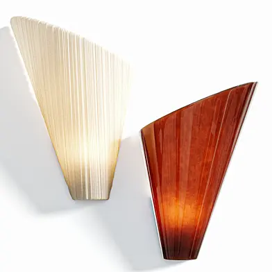 Cannato White Fabric Left Facing Wall Sconce