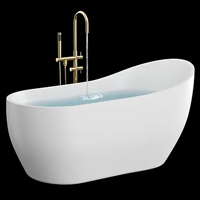 Freestanding Soaking Acrylic Single Slipper Bathtub