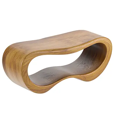 Sculptural Luxury Modern Wellness Organic Wooden Spa Bench