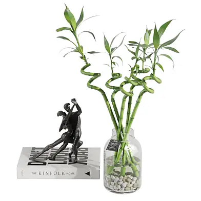Minimalist Bamboo With Sculpture Decor 286