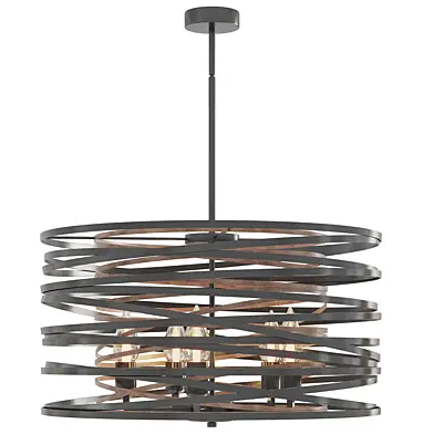 Walnut Metal Cage Design Light
