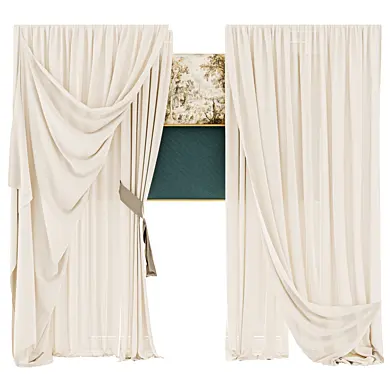 Silk and Cotton Curtain Set 133