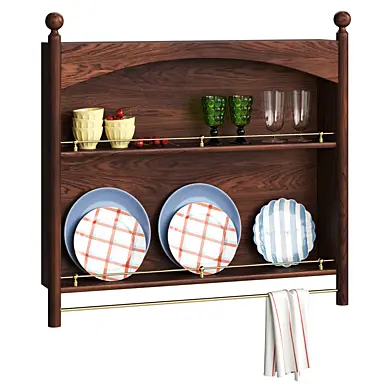 Roma Wood Plate Rack