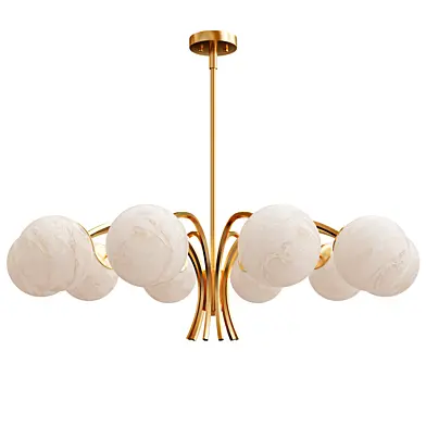 Floravel Alabaster Globe Chandelier