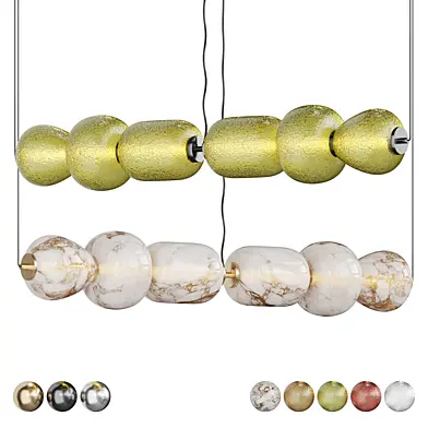 Opal Glass Linear Chandelier