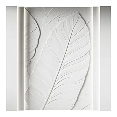 221 Decorative plaster 3D panel 174 Bas-relief "Big Feather"