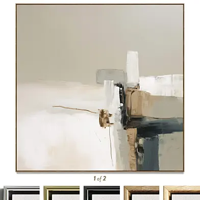 Plaster two square photo frames B-305