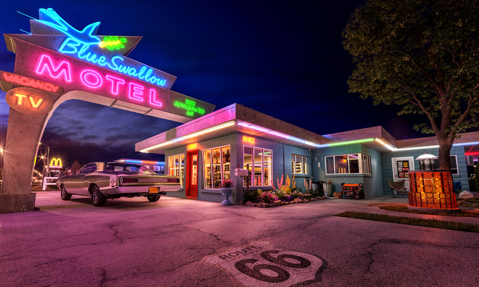 Motel Blue Swallow Route 66 - Проект из галереи 3D Моделей.