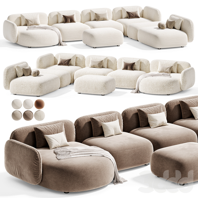 Ginza corner modular home sofas by calligaris 02