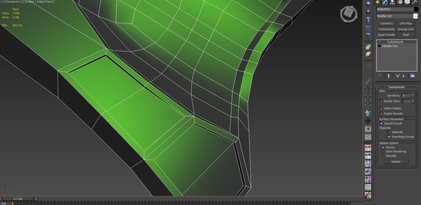 Как сгладить цилиндр в 3d max