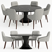 3d Model Furniture Table And Chair Download At 3dsky Org