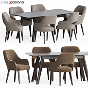 3d Model Furniture Table And Chair Download At 3dsky Org