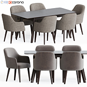 3d Model Furniture Table And Chair Download At 3dsky Org