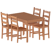 3d Model Furniture Table And Chair Download At 3dsky Org