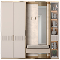 Прихожая модульная в современном стиле минимализм 08 - Прихожая - 3D модель