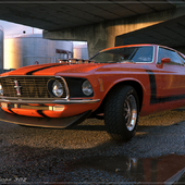 Ford Mustang Boss. After the rain.