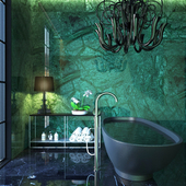 green bathroom