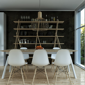 BLACK & WHITE DINING ROOM