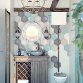 Boho Chic/bathroom interior