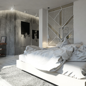 White bedroom interior