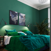 green bedroom