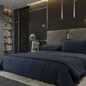 Deep gray bedroom