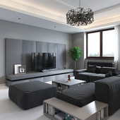 Minimalistic grey interior