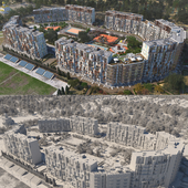 Разработка студенческого проекта жилого района и жилой группы в городе Одесса