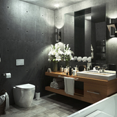 black bathroom