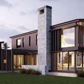 Exterior visualization of private house