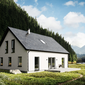 Визуализация дома в скандинавском стиле
