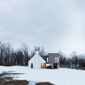 White farmhouse in Quebec (по референсу)