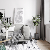 Monochrome Scandinavian interior