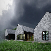 Dramatic sky for Geneva Lake residence.