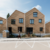 Pair of timber homes in Munich (сделано по референсу)