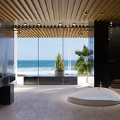 Bathroom with sea view (сделано по референсу)