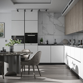 Kitchen in a contemporary style (сделано по референсу)