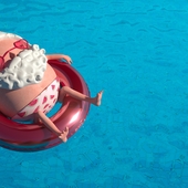 Santa Claus on summer vacation