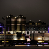 Night lights of the RAILWAY STATION