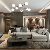 Contemporary apartment  design in poliform spirit