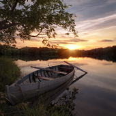 evening landscape (выполнено по референсу)