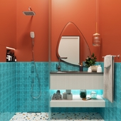 Orange Bathroom