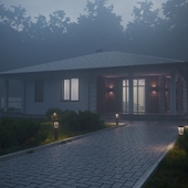 Жилой дом с туманом